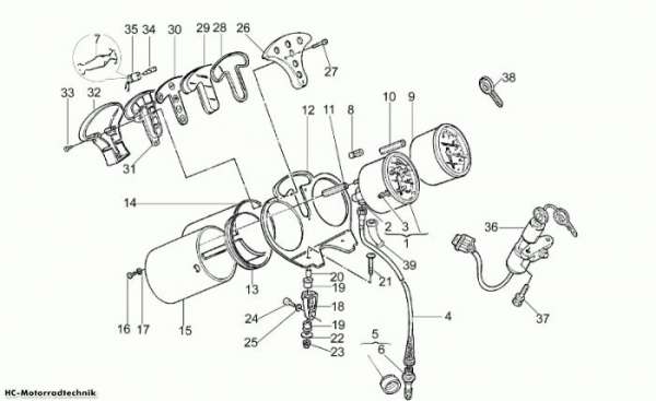 Moto Guzzi Instrumententafel California Special 1100