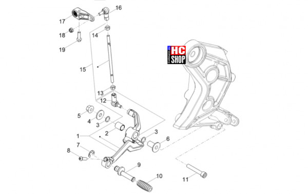 Moto Guzzi V85 TT Strada E5 - Motor - Interne Schaltsegmente