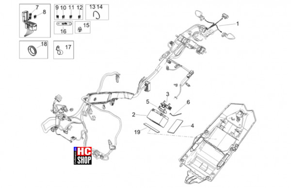 Aprilia Tuono V4 Factory 1100 E5+ - Elektrische Anlage - Hint.Elektrische Anlage