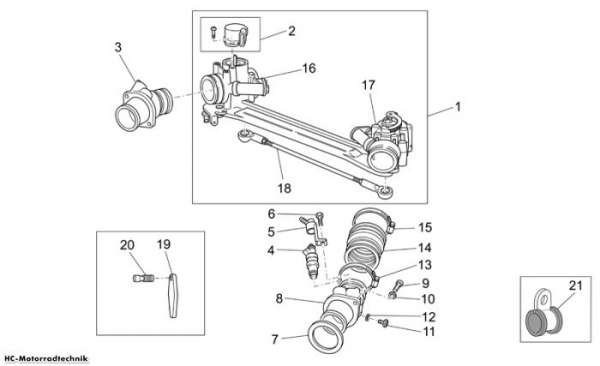 Moto Guzzi Klappenkörper Breva IE 750