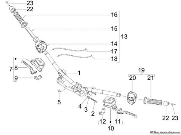 Aprilia Lenker - Hauptbremszylinder SR MAX 300