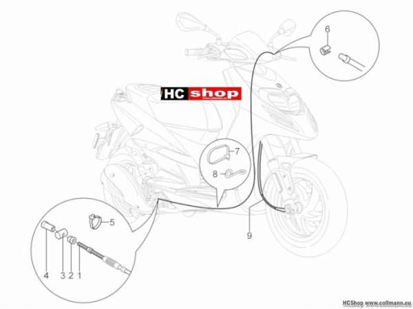 Piaggio Bowdenzügen TPH 125