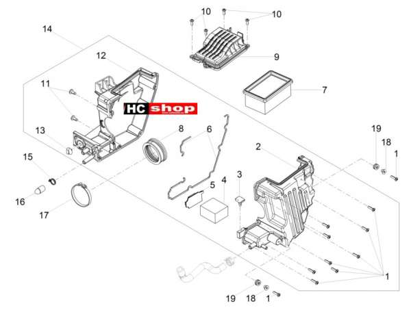Moto Guzzi V7 III Anniversario 750 ABS E4 - Motor Filtergehäuse
