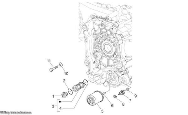Aprilia Ölfiltereinsatz Sport City ONE 4T E3 125