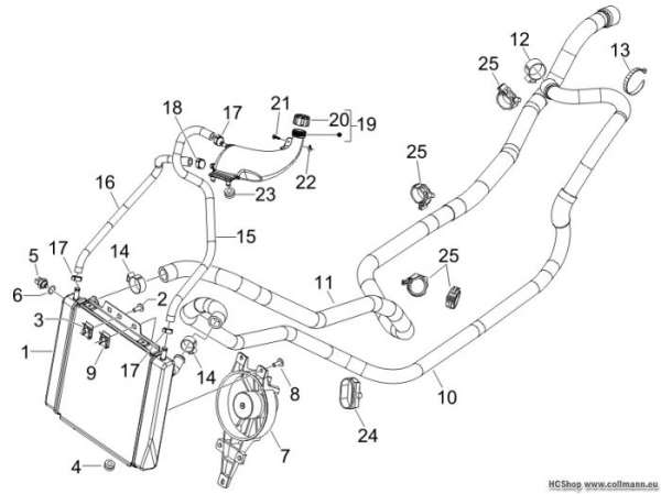 Piaggio Kühlungsanlage MP3 125RL