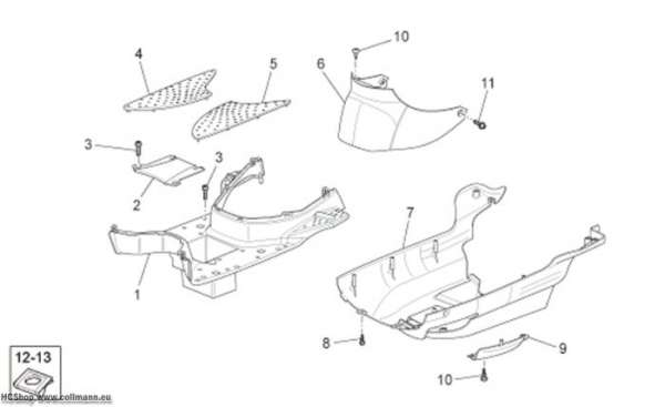 Aprilia Mittlerer Aufbau II Scarabeo IE Light 125/200