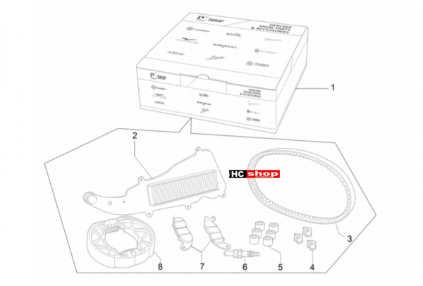 Vespa LX 50 4T Maintenance kit