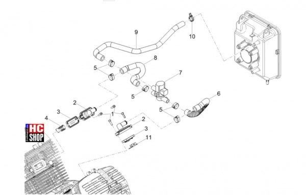 Moto Guzzi V85 TT E5 - Motor - Secondary Air