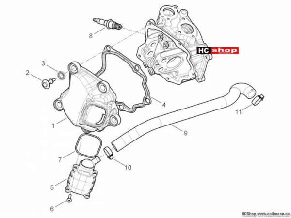 Piaggio MP3 YOUrban 300ie Sport Zylinderkopfabdeckung