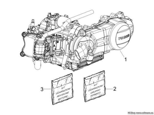Vespa Motor, komplett GTS 300 Super