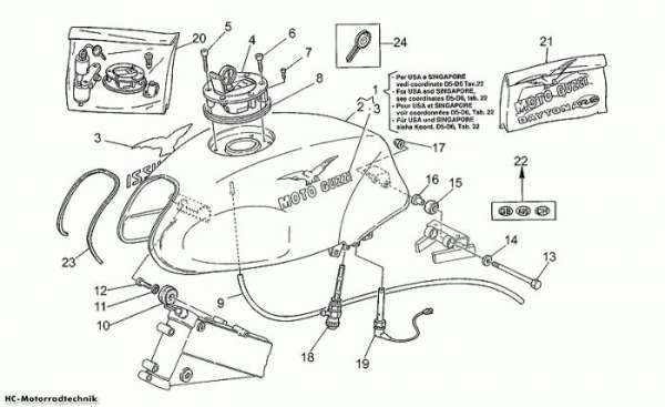 Moto Guzzi Kraftstofftank Daytona RS 1000