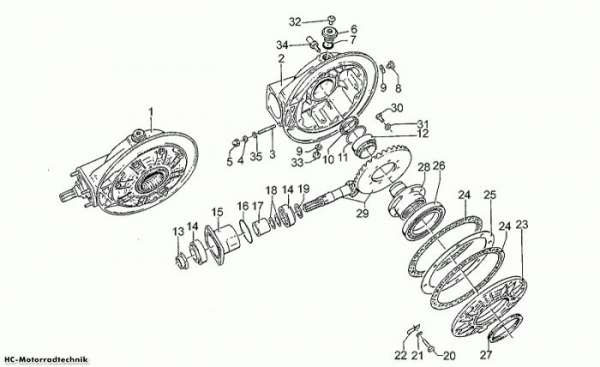 Moto Guzzi Teilerradsatz California 1100
