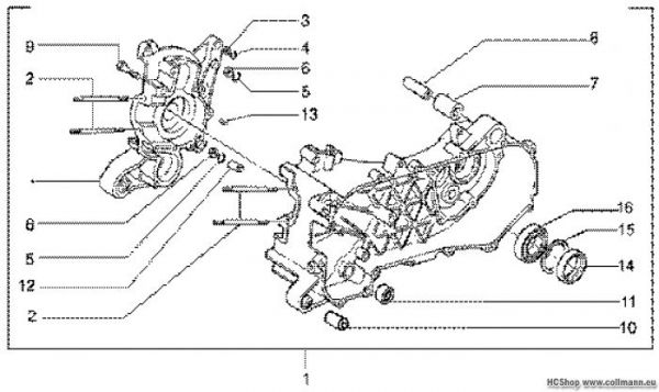 Gilera Kurbelgehäuse Runner 50 SP