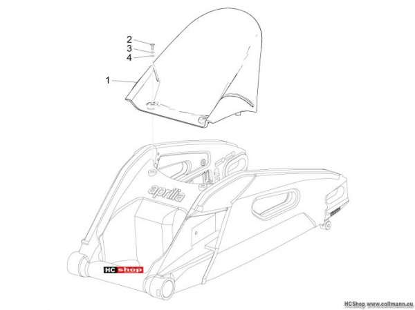 Aprilia RSV4 RR Hinteres schutzblech