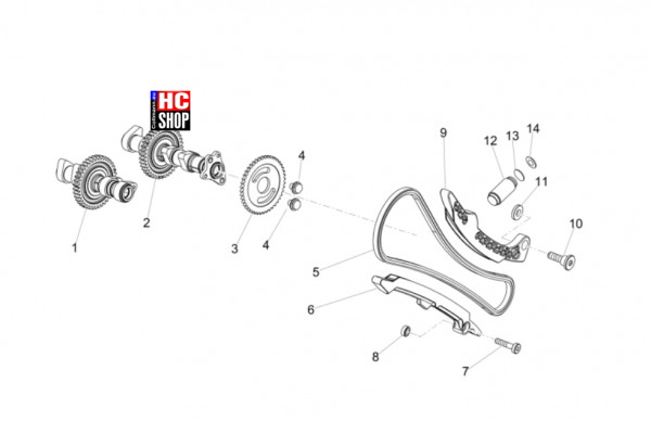 Aprilia Tuono V4 Factory 1100 E5+ - Motor - Vordere Zylindersteuer