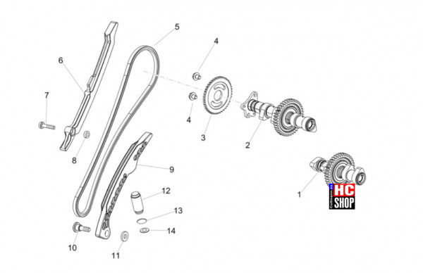 Aprilia Tuono V4 Factory 1100 E5+ - Motor - Hint. Zylindersteuer