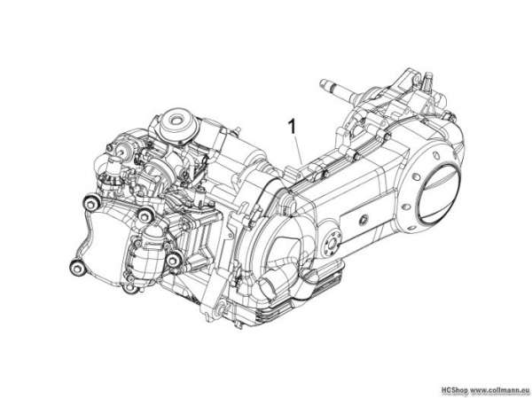 Piaggio Motor, komplett Fly 125 4T