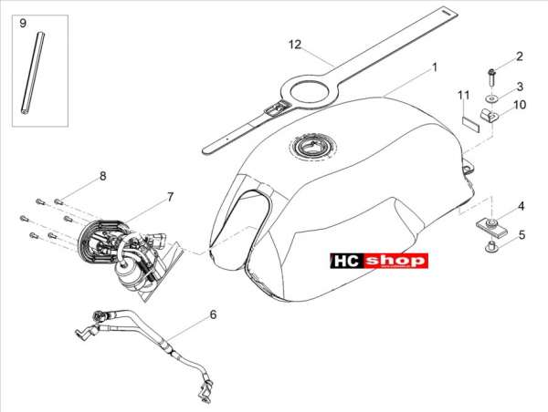 Moto Guzzi V7 III Anniversario 750 ABS E4 - Tank Kraftstofftank