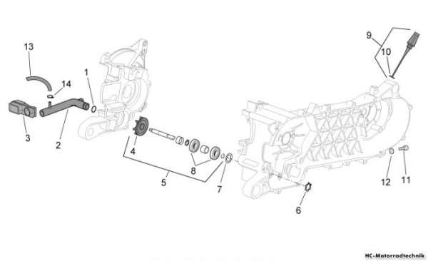 Aprilia Wasserpumpenritzel SR R - R Factory 50