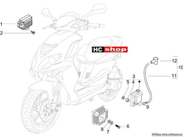 Piaggio Spannungsreglerern NRG DD Sp