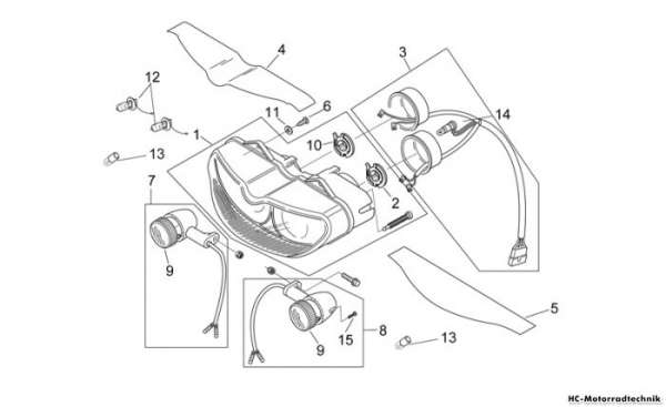Aprilia Vorderer Lichter RS 50