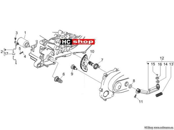 Piaggio Starter - Elektrischer starter TPH 50