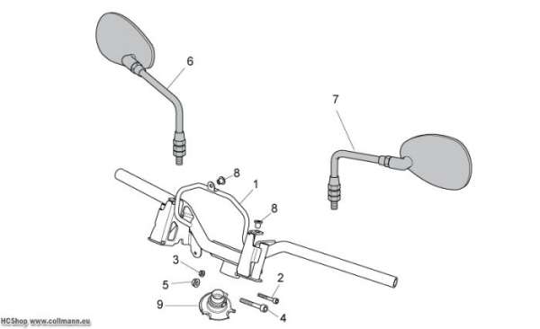 Aprilia Lenkstange Scarabeo IE Light 125/200