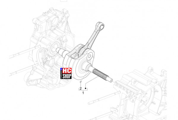 Piaggio MP3 310 HPE Sport E5+ - Motor - Kurbelwelle