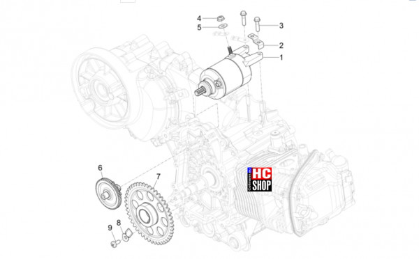 Vespa Primavera 125 TECH E5 - Motor - Starter-Elektrischer Starter