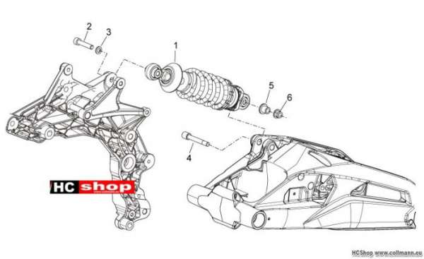 Aprilia Shiver 750 Hinterradaufhängung