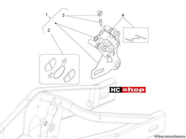 Aprilia RS4 50 SBK Hinterradbremszange