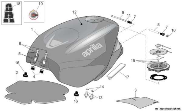 Aprilia Kraftstofftank Tuono 1000
