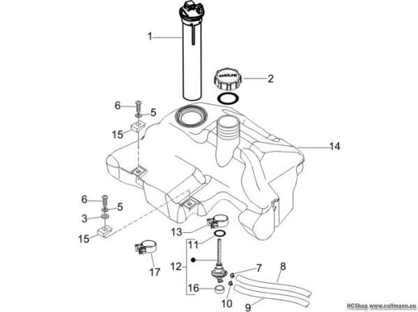 Vespa Kraftstofftank LX 50 2T