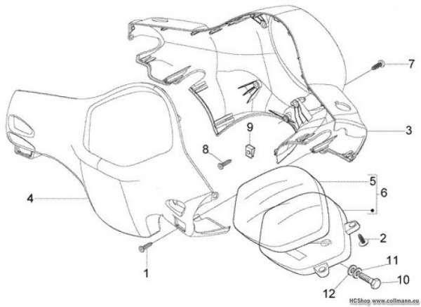 Vespa Tachometer - lenkerdeckel Lx 50 2t
