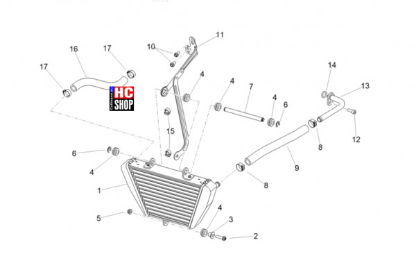 Aprilia RSV4 1100 Factory SE-09 SBK - Kühlunganlage - Ölkühler