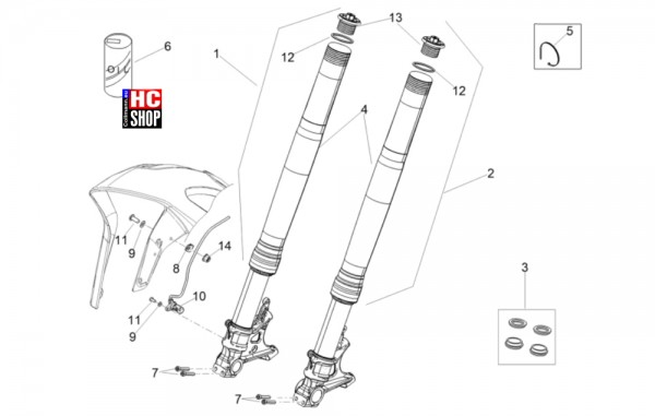 Aprilia RSV4 1100 Factory E5 - Radaufhängungen - Vorderradgabel-Ohlins