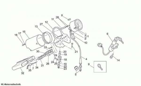 Moto Guzzi Instrumententafel California Stone 1100