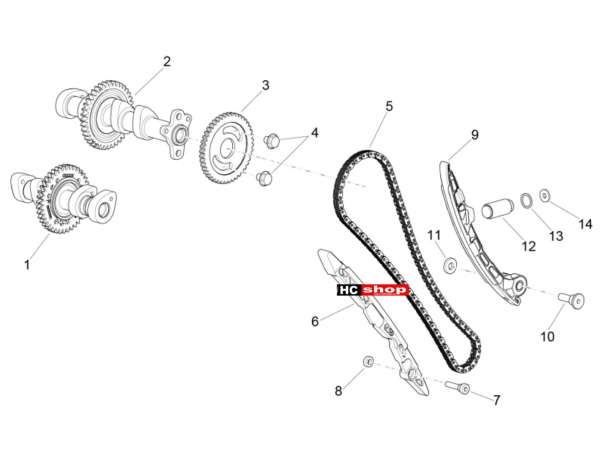 Aprilia RSV 4 1000 RF E3 ABS Motor Vordere Zylindersteuer
