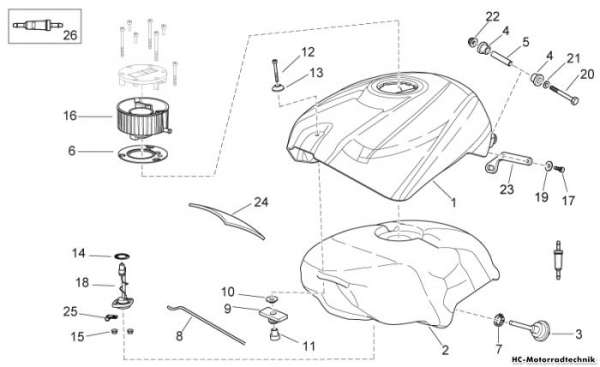Aprilia Kraftstofftank RS 125