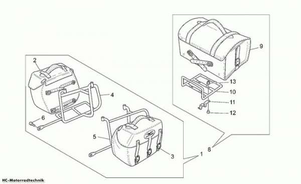 Moto Guzzi Side cases I California Stone 1100