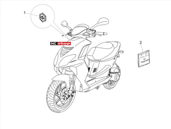 Piaggio NRG 50 2T E4 - Fahrgestell Deko