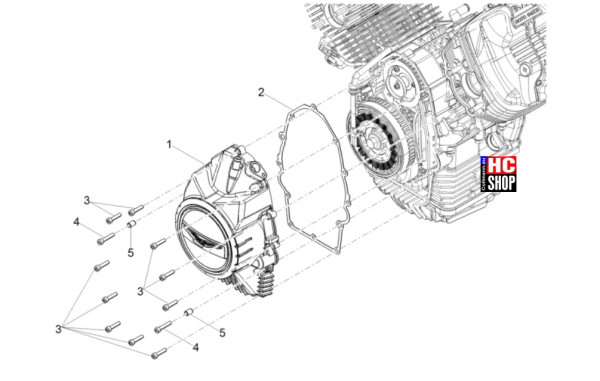 Moto Guzzi V7 Sport 850 E5+ - Motor - Zünderdeckel