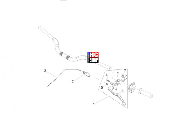 Aprilia SX 125 E5+ - Lenkstange-Schaltungen - Kupplungssteuerung