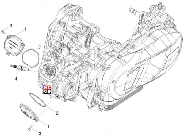 Aprilia SR GT 200 Motor Zylinderkopfabdeckung