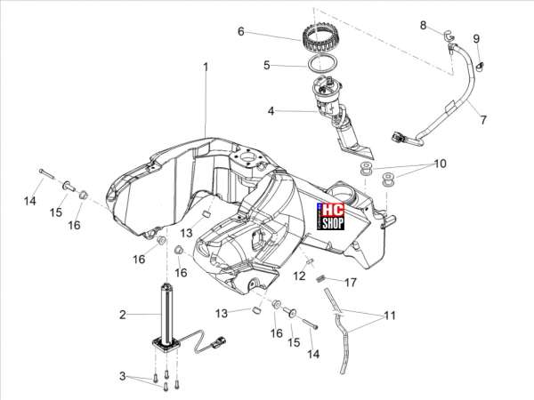 Aprilia Tuareg 660 Tank Kraftstofftank