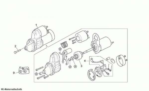 Moto Guzzi Startermotor California Jackal 1100