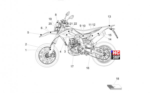 Aprilia SX 125 E5+ - Aufbau - Deko