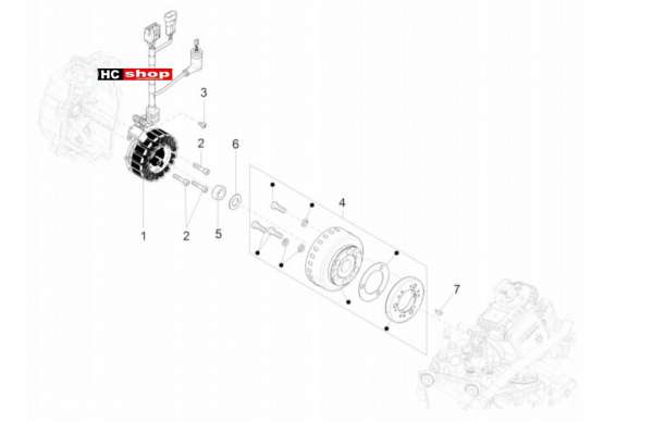 Vespa GTV 300 SEI GIORNI Motor Lichtmaschine