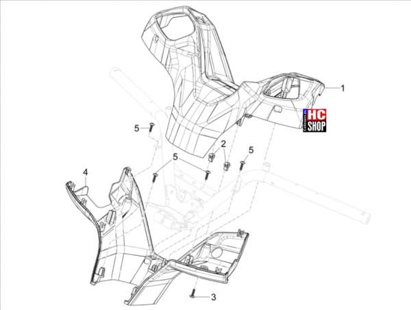 Piaggio MP3 400 hpe RST Classic-Sport Lenkung Lenker Deckungen