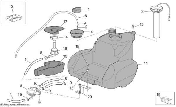 Aprilia Tank Scarabeo 4T E2 50